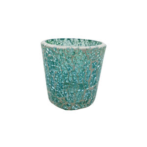 Pots à bougie en mosaïque votive en verre décoratifs de mariage pour la décoration de Noël et de salon faite à la main en vrac - Product Image 6