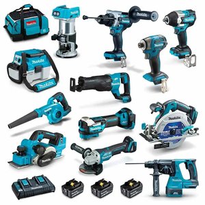 Bộ dụng cụ <span class=keywords><strong>Makita</strong></span> 18V không chổi than 12 món chất lượng tốt nhất bán chạy nhất kèm 3 pin 5.0Ah, giao hàng miễn phí - Product Image 1