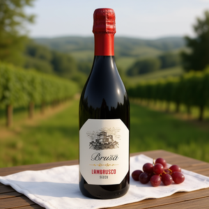 6 Bottles Brusa Dry Lively Italian Sparkling Red <b>Wine</b> 750ml Secco Emilia IGT Sparkling <b>Wine</b>-Brusa - Product Image 3