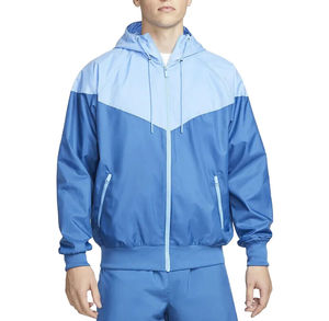 Veste coupe-vent pour homme, col montant, tissu en vrac, avec fermeture éclair, personnalisable avec impression - Product Image 1