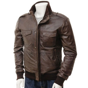2025 chaqueta de cuero de motorista Vintage para hombre superventas para hombre estilo callejero a prueba de viento y moda impermeable - Product Image 5