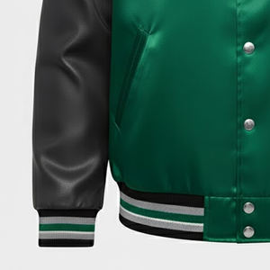 Chaqueta Varsity de Satén Personalizada para Equipos de Fútbol Americano, con Ribete Blanco, al por Mayor, Totalmente Personalizable, para Niños, Mujeres y Hombres, Premium - Product Image 3