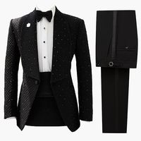Esmoquin Blanco de Diseñador Bordado a Mano, Chaqueta Jodhpuri Negra Tradicional para Novio, Chaqueta Jodhpuri India para Boda, Traje para Hombre