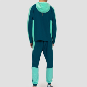 Alta calidad 100% poliéster Nylon gimnasio Fitness ropa deportiva Color C chaqueta verde y Jogging con bolsillo reflectante hombres chándal - Product Image 4