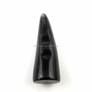Cuerno de búfalo natural Toggle Skins Cuerno de buey negro Toggles Botones de estilo de vástago de moda Abrigo de alta calidad Cuentas Craftsy Home - Product Image 4