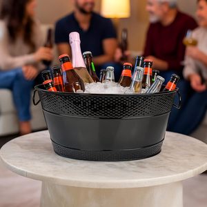 galvanized beverage tub metal ice bucket beer ice bucket wine ice bucket beverage cooler bucket stainless steel ice bucket - Product Image 5