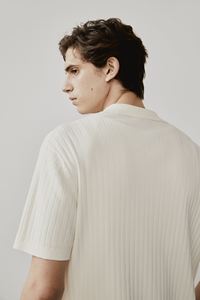 เสื้อยืดคอตตอน & viscos ผ้าคอตตอนเนื้อซี่โครงแบบพอดีตัวปกติ - Product Image 4