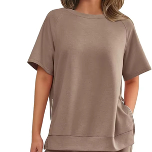 Conjuntos para mujer, camisetas de manga corta de verano, pantalón largo de chándal, chándal informal, conjuntos de salón para correr 2026 - Product Image 1