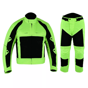 Textil motocicleta Hivis negro verano malla transpirable CE armadura moto chaqueta pantalón traje Cordura, invierno, chaquetas de motocicleta - Product Image 1