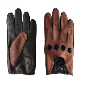 Gants de moto en cuir véritable de qualité supérieure, design optimal, ajustables, pour hommes, course moto, logo personnalisé - Product Image 1