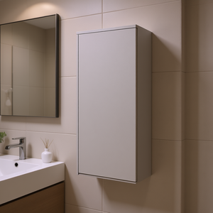 Moderno Gabinete de Pared Italiano Color Gris Perla con 1 Puerta para Baño - Product Image 3