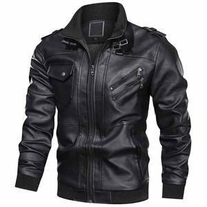 Vendedor superior transpirable a prueba de viento invierno cálido chaqueta de cuero para hombre cuello alto personalizable estilo de calle precio razonable - Product Image 2