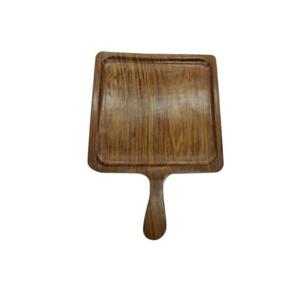 Nueva bandeja Simple de madera para servir platos bandeja de desayuno en madera de mango forma redonda Plater de alta calidad para uso en la cocina del Hotel en casa - Product Image 5