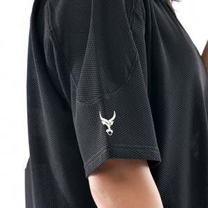 Damen Übergröße Atmungsaktives Mesh-Spitzen-T-Shirt - Sommer Kurzarm Polyester Top - Product Image 4