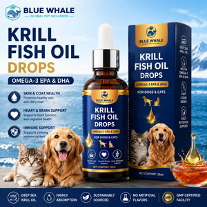 Gouttes d'<span class=keywords><strong>huile</strong></span> <span class=keywords><strong>de</strong></span> <span class=keywords><strong>krill</strong></span> pour chiens et chats, supplément liquide d'oméga 3 EPA DHA pour la santé <span class=keywords><strong>de</strong></span> la peau et du pelage, nutrition pour animaux <span class=keywords><strong>de</strong></span> compagnie, étiquette privée OEM, 30 ml - Product Image 1