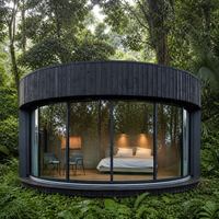 Kit de maison préfabriquée ronde pliable de 20 pieds, de luxe, modèle futuriste, type soucoupe volante, à énergie solaire