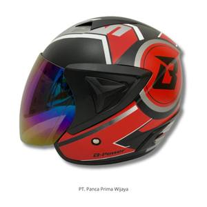 Casque de moto noir mat JP13 BXV de haute qualité | Certifié SNI | Casque adulte ABS à visière unique - Product Image 1