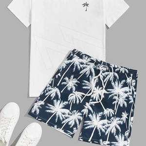 Nouveau Style vêtements d'été couleur personnalisée Sport Fitness Streetwear hommes Shorts manches T-Shirt short ensemble 2 pièces ensemble respirant - Product Image 5