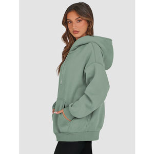 Sudadera con capucha y sudaderas para mujer Otoño Mujer Sólido Algodón con capucha Espesar Sudaderas con capucha cálidas Sudaderas con capucha transpirables anti-pilling para mujer - Product Image 1