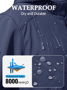 Chaqueta Softshell para hombre de alta calidad, ligera, impermeable, a prueba de viento, ecológica, con capucha, invierno, ajuste cómodo, frente al aire libre - Product Image 3