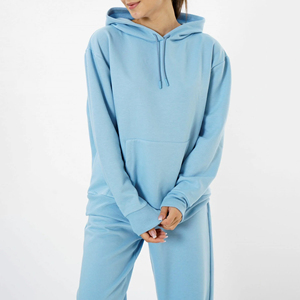Sudadera con Capucha Personalizada de Gran Tamaño, Corta, de Felpa de Algodón, con Logotipo Frontal, para Mujer, Servicio OEM - Product Image 1