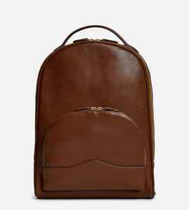 Sac à dos léger en cuir véritable marron, vintage, écologique, pour hommes et femmes, grand sac à dos pour ordinateur portable, voyage, bureau, école - Product Image 1