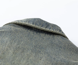 Veste en jean High Street Designer avec fermeture éclair et double couche jeans pour homme - Product Image 5