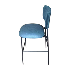Tabouret de bar en velours avec cadre en métal, meubles de bar raffinés en gros - Product Image 3