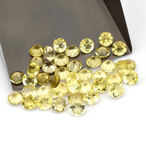 8X8MM Jaune AAA ++ Quartz Citron Naturel Coupe Ronde Facettes Calibré Pierre Précieuse Lâche Fabrication de Bijoux Lot En Gros - Product Image 3