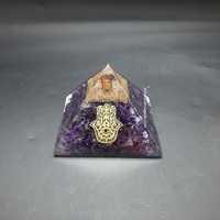 Pyramide d'Orgone en Agate Gravée de Qualité Supérieure, Énergie Cristalline Naturelle, Orgonite, Améthyste, Quartz, Décoration Feng Shui pour la Maison, Chakra