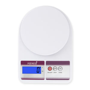 Báscula de Cocina Digital Pequeña Blanca SF-400, 10 kg, de Plástico, Funciona con Pilas, Apagado Automático, Plataforma Antideslizante, Portátil - Product Image 1