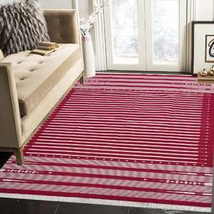 Tapis en coton faits à la main et tapis Dhurrie ensemble moderne pour salons et chambres à coucher - Product Image 5