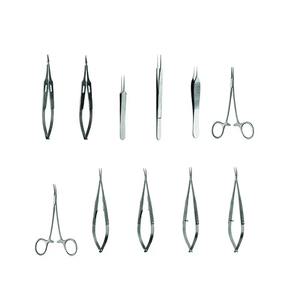 Ensemble de micro chirurgie oculaire en acier inoxydable de haute qualité de 11 pièces, ensemble de micro-instruments PAR instruments Zuol - Product Image 2