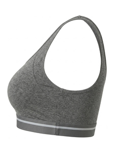 Custom Logo Women <b>Mesh</b> Customized High Elasticity Seamless Heather Sports Bra Women Shockproof Running Fitness <b>Top</b> Sportswear - Product Image 2