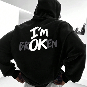 สเวตเชิ้ตมีฮู้ดพิมพ์ลายพื้นสำหรับผู้ชายผ้าฝ้าย100% ปรับแต่งได้สำหรับฤดูหนาว - Product Image 1