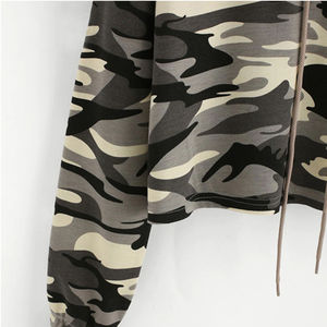 Sudaderas informales de yoga con capucha para mujer recortadas personalizadas al por mayor sudaderas con capucha de invierno transpirables de color sólido para niñas para la temporada de otoño - Product Image 4