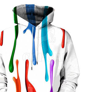 Venta directa de fábrica Nueva llegada Calidad Hombres Sudaderas con capucha largas de gran tamaño Diseño de impresión 3D Logotipo personalizable Patrón sólido de invierno - Product Image 3