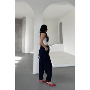 Pantalon ballon à taille élastique 7075 - Style Slap bleu marine - Product Image 4