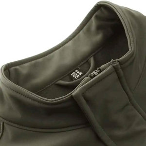 Veste Softshell d'extérieur personnalisable pour homme coupe-vent imperméable et décontracté bleu uni pour vêtements de ski d'hiver couleur noire - Product Image 4