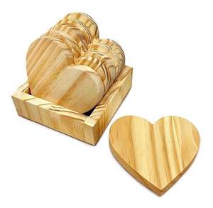 Posavasos de madera de Estilo Vintage para bebidas frías y calientes Superficie protectora para uso a largo plazo Diseño clásico - Product Image 2