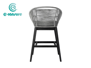 Meubles <span class=keywords><strong>de</strong></span> <span class=keywords><strong>bar</strong></span> d'extérieur simples, chaise <span class=keywords><strong>de</strong></span> <span class=keywords><strong>bar</strong></span> <span class=keywords><strong>de</strong></span> jardin, <span class=keywords><strong>tabouret</strong></span> <span class=keywords><strong>de</strong></span> <span class=keywords><strong>bar</strong></span> en bois <span class=keywords><strong>brossé</strong></span> noir avec corde grise pour la maison, la cour, le jardin - Product Image 4