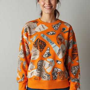 Sweatshirts personnalisés avec impression par sublimation, vêtements de sport décontractés, manches longues, pulls à impression graphique, pour femmes - Product Image 6