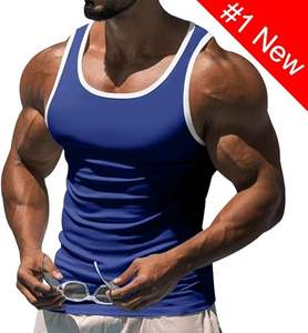 เสื้อกล้ามออกกำลังกายแขนกุดสำหรับผู้ชาย, แห้งเร็วระบายอากาศได้ดีชุดออกกำลังกายฟิตเนสสำหรับวิ่งและฝึกซ้อม - Product Image 2