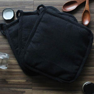 Fournitures en gros de maniques en coton écologiques avec impression personnalisée, réutilisables et résistantes à la chaleur pour la cuisine - Product Image 5