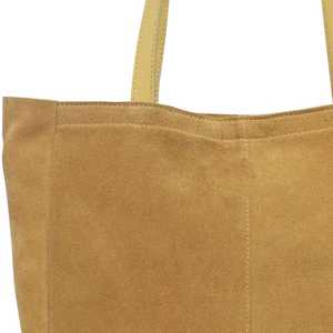 กระเป๋าหนังนิ่มหนังมัสตาร์ดสีทองสีเหลืองกระเป๋าโท้ทหนังเรียบสไตล์วินเทจผู้จัดจำหน่ายชั้นนำของอินเดีย - Product Image 5