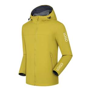 2025 personnalisé hommes col montant coupe-vent Protection solaire coupe-vent veste à glissière imperméable Camouflage manteau avec cordon de serrage - Product Image 2