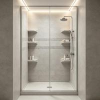 Panneau mural de douche SMC facile à installer, fabrication directe d'usine Raison, 48'' 36'', kit mural de douche imperméable pour salle de bain