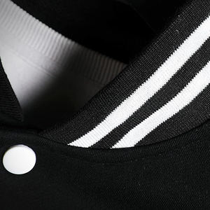 Bomber clásico inspirado en la escuela con costura duradera Chaqueta de béisbol universitaria para hombres - Product Image 2