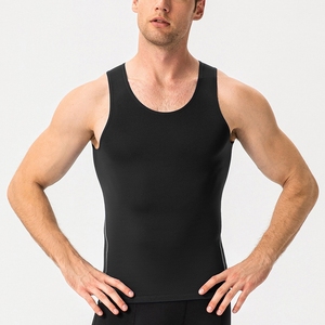 Débardeur respirant à col rond avec impression personnalisée sans marque Gym surdimensionné vente en gros débardeurs pour hommes OEM personnalisés - Product Image 3
