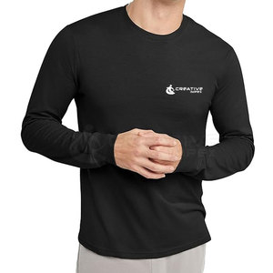 เสื้อยืดแขนเต็มสำหรับผู้ชายมีบริการ OEM สำหรับเลือกโลโก้สีและเนื้อผ้า - Product Image 1